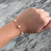 Vintage 14k White Gold Pearl Lustrous Station Bracelet - Video showing the piece