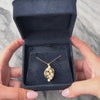 Vintage 14k Yellow Gold Pearl Blue Sapphire Diamond Swirling Cluster Dangle Charm / Pendant - Video showing the piece