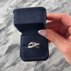 Vintage Heavy 18k White & Yellow Gold Tanzanite Diamond Looping Wave Ring - Video showing the piece