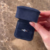 Estate 14k White Gold Blue Sapphire Diamond Gleaming Dainty Halo Ring - Video showing the piece