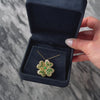 Vintage 14k Yellow Gold 1.81cttw Diamond 1.5cttw Emerald Four Leaf Clover Charm - Video showing the piece