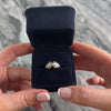 Vintage 18k White Gold Champagne Diamond White Diamond Sparkling Sweet Flower Ring - Video showing the piece