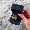 Vintage French Heavy 18k Rose Gold 23.32ct Palmeira Citrine Oversized Solitiare Cocktail Ring - Video showing the piece