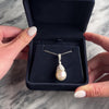 Spectacular Vintage 18k White Gold Pearl 1.25cttw Diamond Luster & Light Enhancer Pendant - Video showing the piece