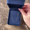 Vintage Italian 14k White Gold .75mm Glittering Box Chain - Video showing the piece