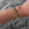 Vintage 14k Yellow Gold Basket Weave Link Bracelet - Video showing the piece