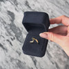 Vintage 14k Yellow Gold Gleaming Modernist Swoop Ring - Video showing the piece