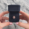 Vintage 14k Yellow Gold .7cttw Ruby Diamond Double Halo Pear Ring - Video showing the piece