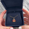 Vintage 14k Rose Gold Festive Enamel Fireplace With Stockings Charm / Pendant - Video showing the piece