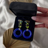 Oversized Abbott & Oaks 18k Yellow Gold 85cttw Lapis Topaz Clip / Stud Earrings - Video showing the piece