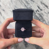 Estate 14k White Gold 1.62ct Rose Quartz Amethyst Flashing Oval Halo Ring 8.50