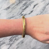 Antique 14k Yellow Gold Superb Hand-Engraved Dated 1906 Bangle Bracelet 7.25