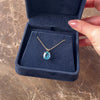 Vintage 14k Yellow Gold 4.3ct Swiss Blue Topaz Dazzling Oval Solitaire Pendant - Video showing the piece