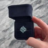 Vintage 10k White Gold 2.02cttw Blue Topaz Raindrop Oval Cluster Ring - Video showing the piece