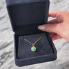Antique 14k Yellow Gold 1.6ct Turquoise Gold Nugget Border Charm / Pendant - Video showing the piece