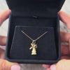 Vintage 14k Yellow Gold Articulating Peaceful Windmill Charm / Pendant
