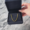 Estate 14k Yellow Gold Box Wheat Chain Necklace - Video showing the piece