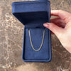 Vintage Lightweight 14k Yellow Gold 2mm Long Curb Chain - Video showing the piece