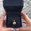 Vintage 14k Yellow & Rose Gold Wonderful Brushed Globe Pendant - Video showing the piece