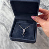 Vintage 18k White Gold .75ct Tanzanite Diamond Sparkling Tendril Slide Pendant - Video showing the piece