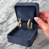 Vintage Italian Large 14k Yellow Gold Twisting Ribbon Hoop Earrings - Video showing the piece