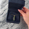 Estate Lance Fischer 14k Yellow Gold 2.16cttw Green Tourmaline Diamond Dimensional Dazzling Drop Enhancer Pendant - Video showing the piece