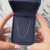 Vintage Italian 14k White Gold 1mm Sparkling Box Chain - Video showing the piece