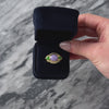 Vintage Heavy 18k Yellow Gold 4.52ct Lavender & Green Jade .32cttw Diamond Ring - Video showing the piece