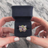 Vintage Sonia B Heavy 14k White Gold 1.1cttw Blue Topaz 1.08cttw Peridot 1.03cttw Pink Tourmaline .89cttw Citrine .66ct Garnet Amethyst Bold Splendid Bubble Ring - Video showing the piece