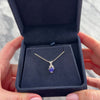 Vintage 14k White Gold .77ct Tanzanite Diamond Trio Accented Trilliant Pendant - Video showing the piece
