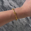 Vintage 18k Yellow Gold Dual Texture Open Link Bracelet - Video showing the piece