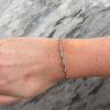 Vintage 18k White Gold Diamond Sleek Elongated Link Tennis Bracelet - Video showing the piece