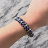 Vintage Hidalgo Heavy 14k Yellow Gold 3.045cttw Diamond Blue Bracelet - Video showing the piece