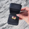 Vintage Heavy 18k Yellow Gold 3.2ct Ruby Diamond Wide Trio Ring - Video showing the piece