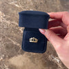 Vintage Stuart Devlin 14k Yellow Gold Diamond Intricate Crown Ring 4.50