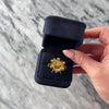 Vintage 14k Yellow Gold Old Mine Cut Diamond Splendid Buttercup Starburst Pin / Pendant - Video showing the piece