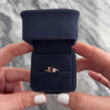 Vintage 14k Yellow Gold .71ct Pink Garnet Diamond Dimensional Bypass Ring - Video showing the piece