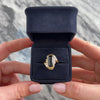 Vintage 14k Yellow Gold 1.89ct Onyx Diamond Bold Elongated Bypass Ring - Video showing the piece