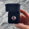 Vintage Heavy 18k White & Rose Gold 4.81ct Amethyst .59cttw Diamond Dazzling Swirling Shoulder Cocktail Ring - Video showing the piece