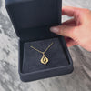 Vintage 14k Yellow Gold Diamond Brushed Dangle Pendant - Video showing the piece
