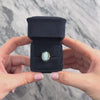 Antique 10k Rosy Yellow Gold 4.2ct Teal Chalcedony Elegant Carved Oval Cameo Ring - Video showing the piece