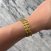Vintage 18k Yellow Gold Fantastic Classical-Style Swirled Link Bracelet - Video showing the piece