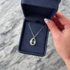 Vintage 14k White Gold 7.1ct Prasiolite Diamond Wonderful Checkerboard Pear Halo Necklace - Video showing the piece