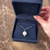 Vintage 14k White Gold Diamond Pearl Twinkling Accent Pendant - Video showing the piece