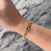 Vintage Italian 14k Yellow Gold Textured Cable Chain Bracelet - Video showing the piece