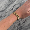 Vintage 14k Yellow Gold Braided Dual-Texture Chunky Link Bracelet - Video showing the piece