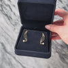 Vintage 14k Yellow Gold Pearl Abstract Swirl Drop Earrings - Video showing the piece