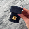 Vintage Italian Heavy 18k Yellow Gold 11.56ct Citrine Diamond Accented Oval Cocktail Ring - Video showing the piece