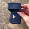 Vintage 14k Yellow Gold Pearl Chic Sweeping Bypass Duo Ring - Video showing the piece