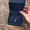 Vintage Small 14k Yellow Gold Garnet Diamond Sparkling Floriform Halo Pendant